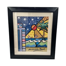 'Miami Beach'  Romero Britto (Brazil, b.1963) Lithograph