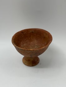 Pre-Columbian terracotta stemmed or pedestal bowl