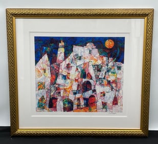 "City Square"  by Harry Guttman (Romanian, 1933-2015) Serigraph