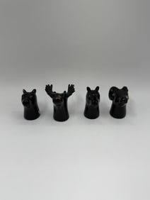 Set of Four Animal Head Sculptures