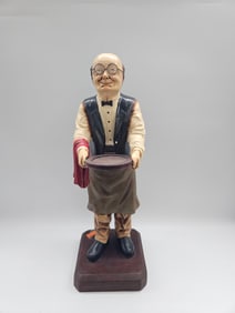 Vintage Waiter Figurine Serving Stand