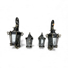 Set of Four Outdoor Wall Lanterns