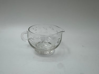 Etched Glass Creamer