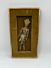 Framed Antique Balinese Coin Doll