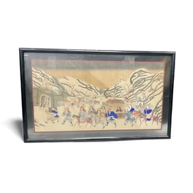 Antique Asian Village Procession