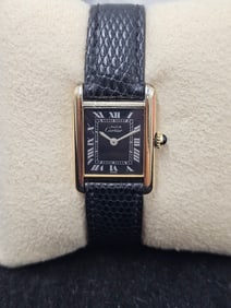 Cartier Tank Argent 925 Gold Plated Wristwatch