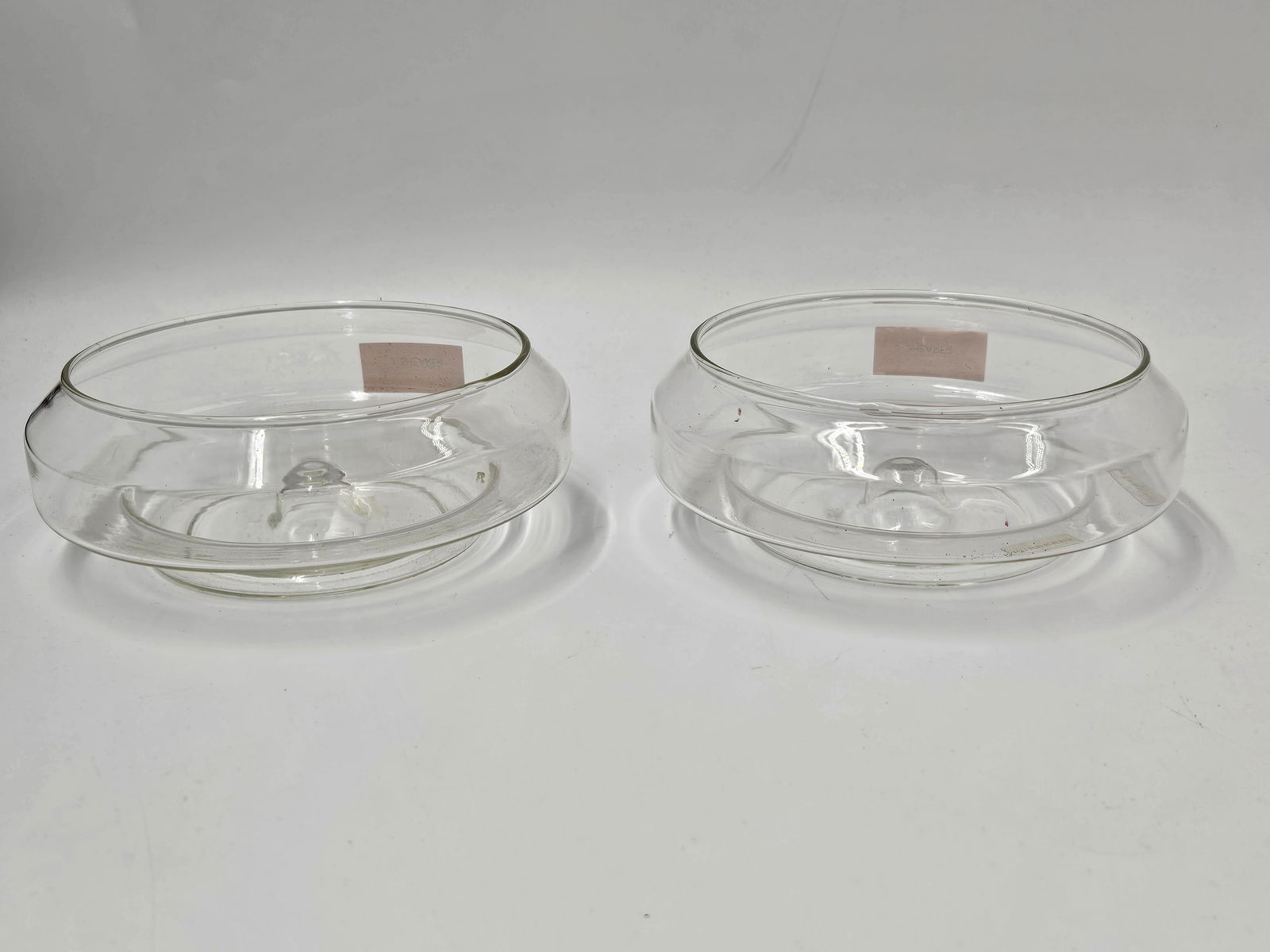 Pair of Clear Glass Candle Holders (1 of 4)