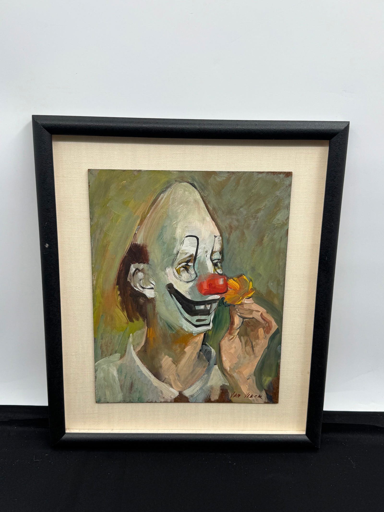 Abstract Portrait Oil Painting, Framed (1 of 3)