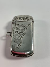 Antique J&C Goodman Stirling Silver Birmingham Vesta Case Mini  - JJG from TG (Match Safe env 40)