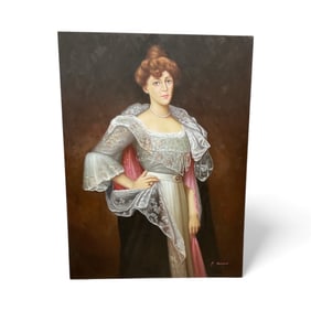 P. Steward, Portrait of a Woman Oil on Canvas