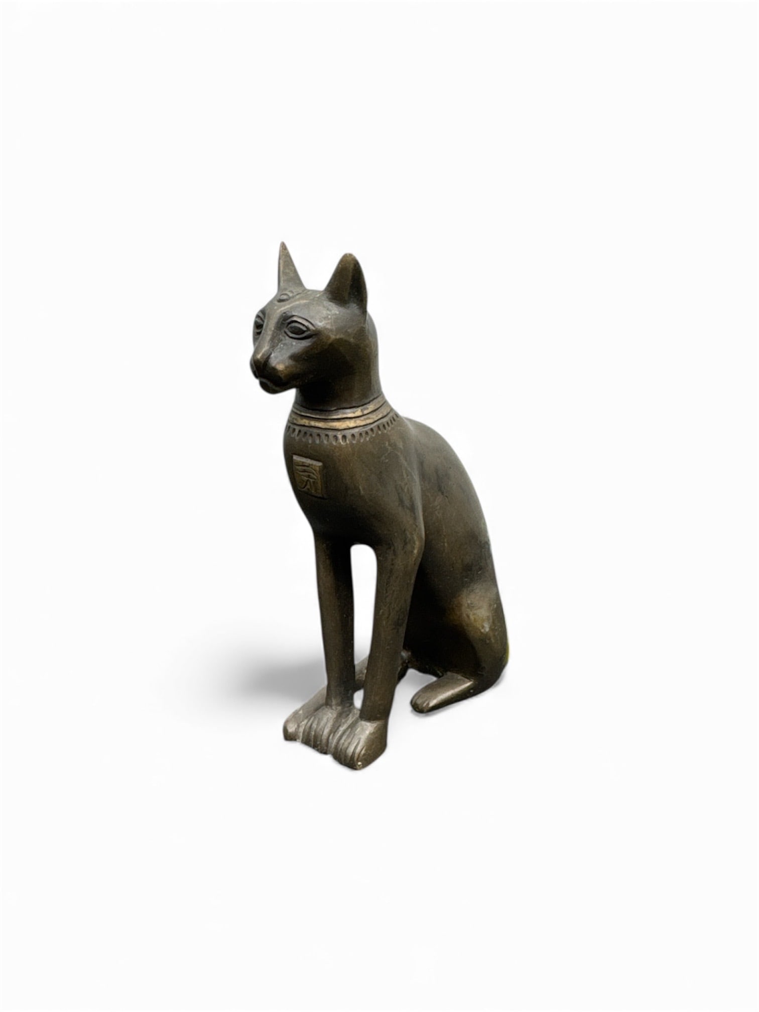 Egyptian Cat Bronze Sculpture (1 of 2)