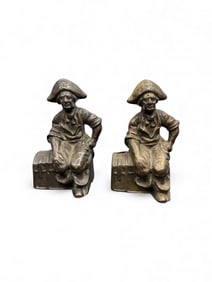 Pair of Bronze Pirate Bookends