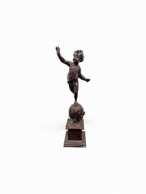 Bronze Figure of Cupid on Globe