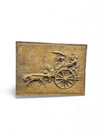 Bronze Relief Plaque of Chariot Scene