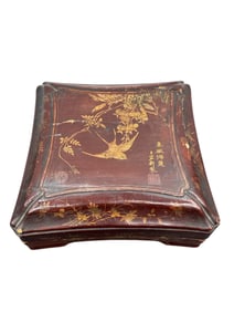 19th Century Antique Chinese Gilt Lacquer Box