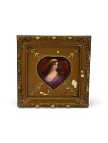 KPM German Hand Painted Porcelain Plaque
