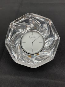 Orrefors Crystal Paperweight Clock