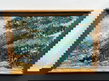 “Cortland Park, NY?? by David Burliuk (Ukraine, 1882-1967) Oil on Canvas