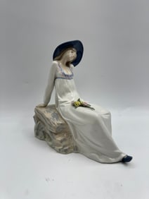 Rex Valencia Spanish Porcelain Figurine of a Reclining Woman