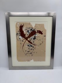 Abstract Organic Form on Handmade Paper by Carlos Felix (Mexico, B. 1981)