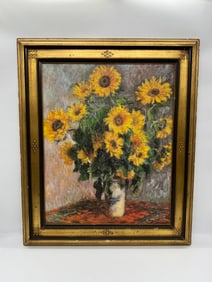 Sunflowers After Claude Monet OIl on Canvas