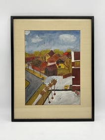 Unsigned Street Scene Painting