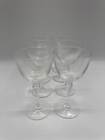 Set of Eight Saint-Louis France Crystal Wine Glasses