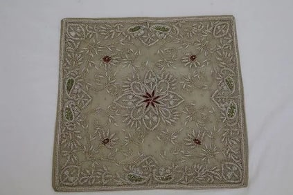 Indian Made Hand Embroidered Pillow Case