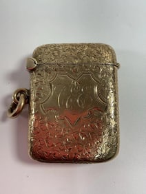 J.G. Antique Gold Vesta Case (match safe)