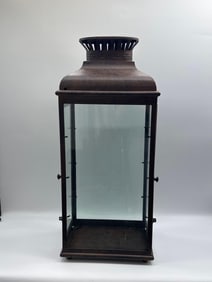 Large Rustic Metal and Glass cabinet