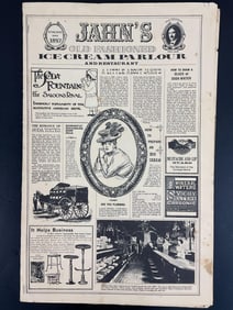 Jahn’s Old-Fashioned Ice Cream Parlor Newspaper Print