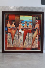 Hand Embellished Giclee On Canvas signed "Fabrice"