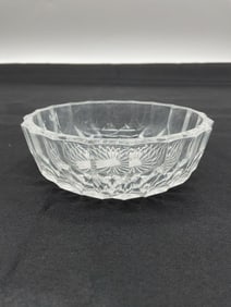 Small Pressed Glass Starburst Bowl