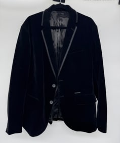 Armani Exchange Black Velvet Blazer, Size 40