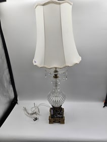 Crystal Table Lamp with Marble Base