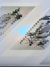 Triple Self-Portrait by Norman Rockwell