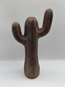 Handcrafted Pottery Cactus Sculpture
