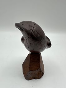 Hand-Carved Ironwood Hawk by Seri Indian Artisan