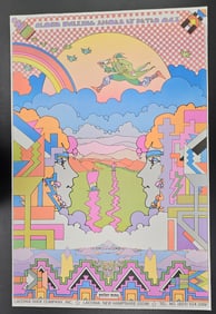 "Cloud Walking Shoes" by Peter Max (German/American, b.1937) w/ Docs