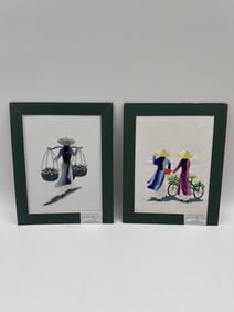 Tranh Theu Tay Vietnamese Embroidered Scenes