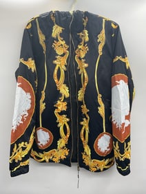 Versace Baroque Print Windbreaker Jacket, Size 3XL
