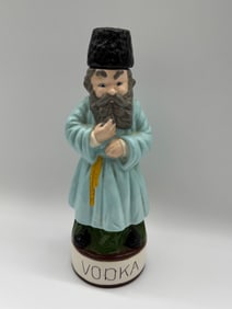 Vintage “Vodka Gentleman?? Character Decanter, Hand-Painted Ceramic, c.1960s