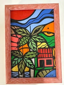 "Tropical Vibes" by Eddy Tiel (Cuban) Acrylic on canvas