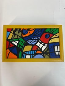 "Tropical Mosaic" by Eddy Tiel (Cuban) Acrylic on Canvas