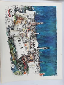 Atto Papas, Coastal Cityscape, Print