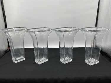 Modern Mikasa Geometric Crystal Vase