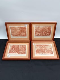 Set of 4 Biblical Scene Engravings by Gabriel Bordoni