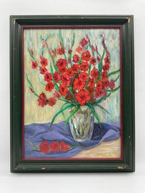 "Glad Glads" Acrylic on board by Stanley Arowitz Acrylic on board