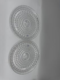 Pair of Clear Glass Serving Plates