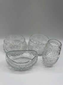 Set of Four Irena Lead Crystal Bowls